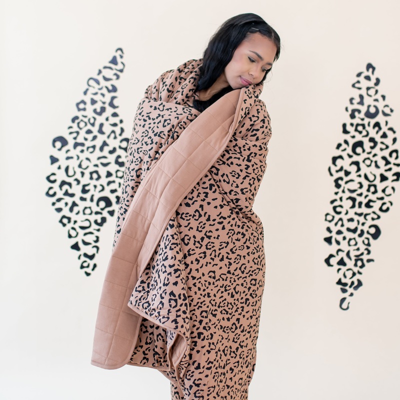 Youth Blanket in Latte Leopard 2.5