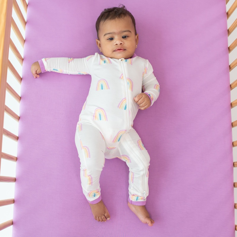 Zippered Romper in Poi Rainbow