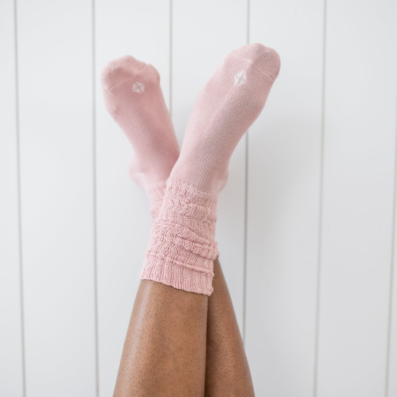Adult Scrunch Socks in Blush