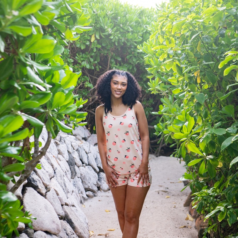 Womens Tank Set in Peach