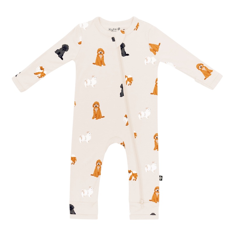 Zippered Romper in Fluffy Dog