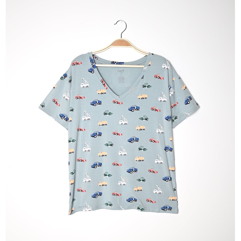 Womens Relaxed Fit V-Neck in Construction