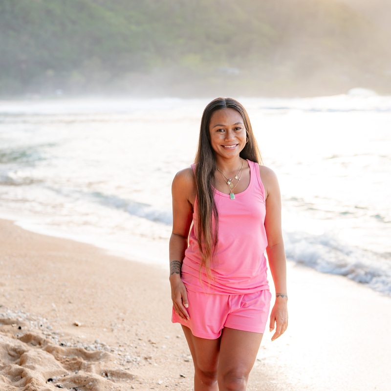 Womens Tank Set in Guava