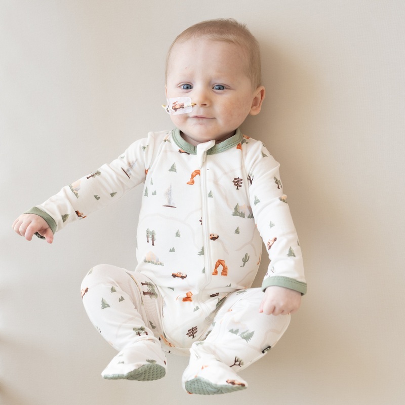 Zippered Footie in Road Trip