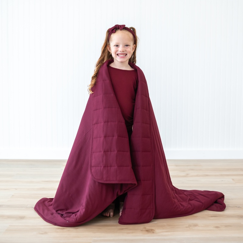 Youth Blanket in Burgundy 2.5