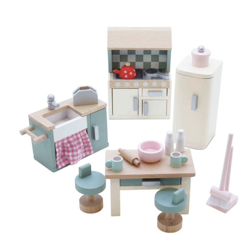 Wooden Dolls House Kitchen Furniture