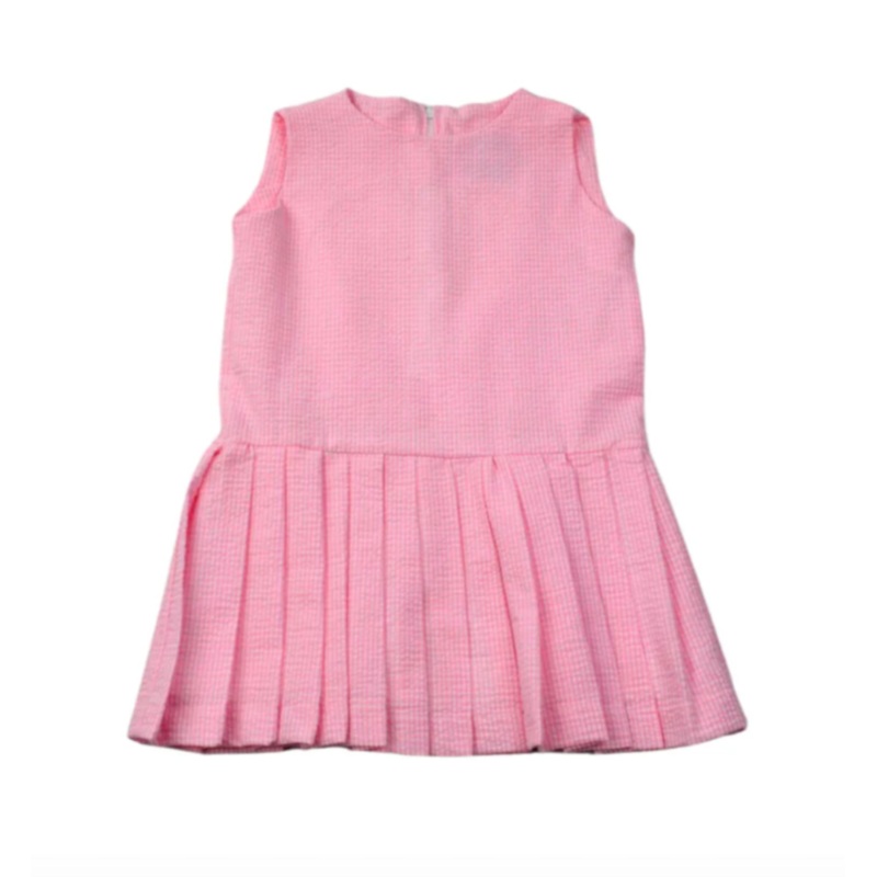Seersucker Dress- Pink