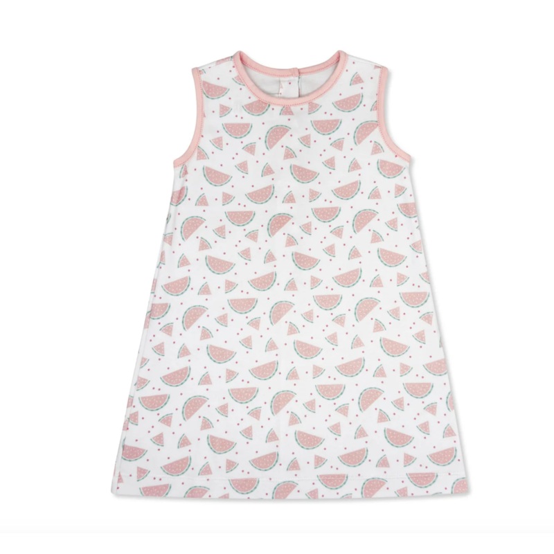 Ann Dress- Whimsy Watermelon, Pensacola Pink