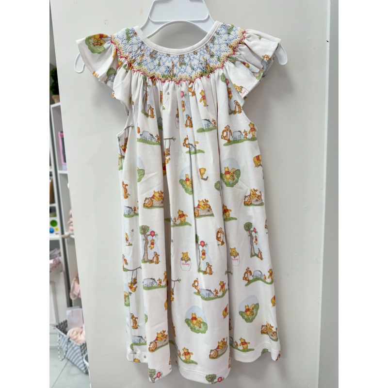 Honey Bear Hand Smocked Bishop Dress
