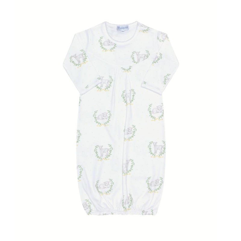 Yellow Lamb Print Gown