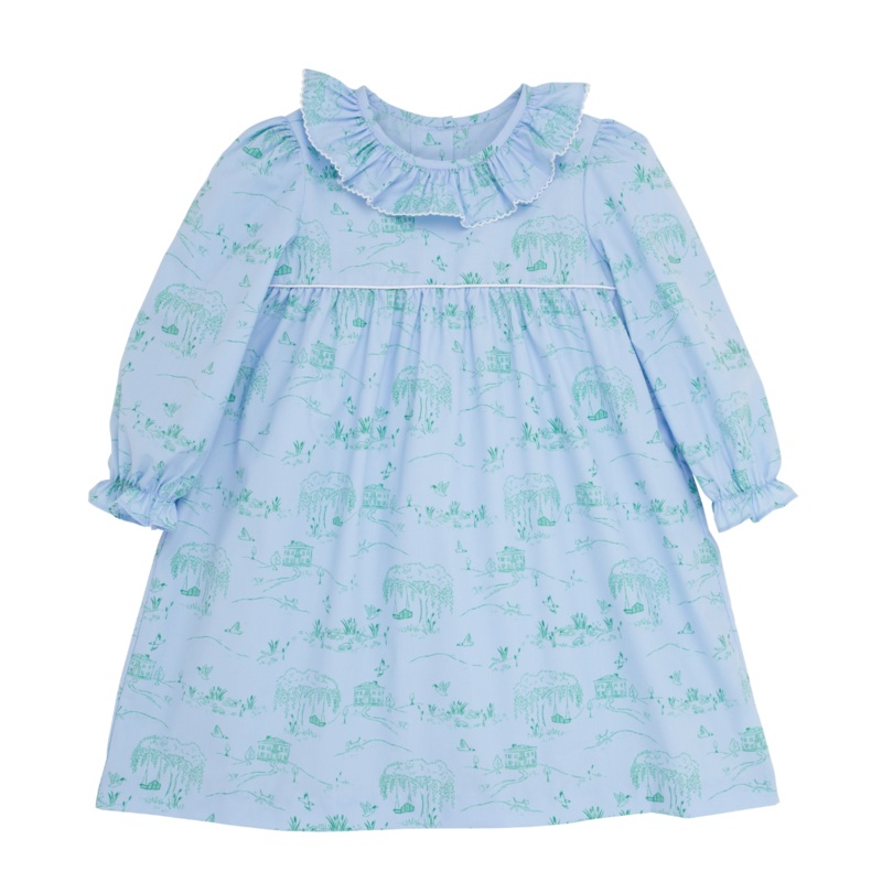Ramona Collar Dress- Germantown Toile