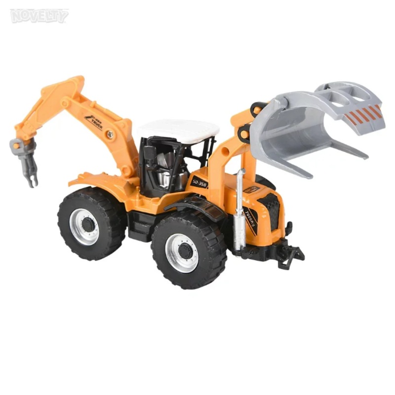 7″ Diecast Pull Back Farm Tractor