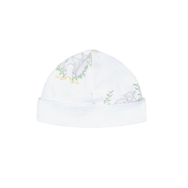 Yellow Lamb Print Hat