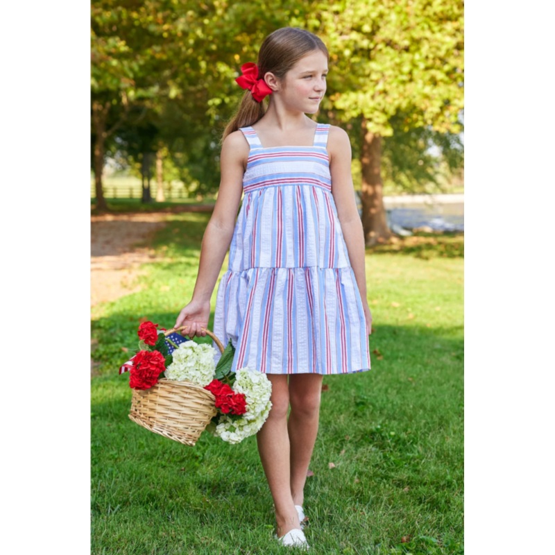 Georgia Dress- Americana Stripe