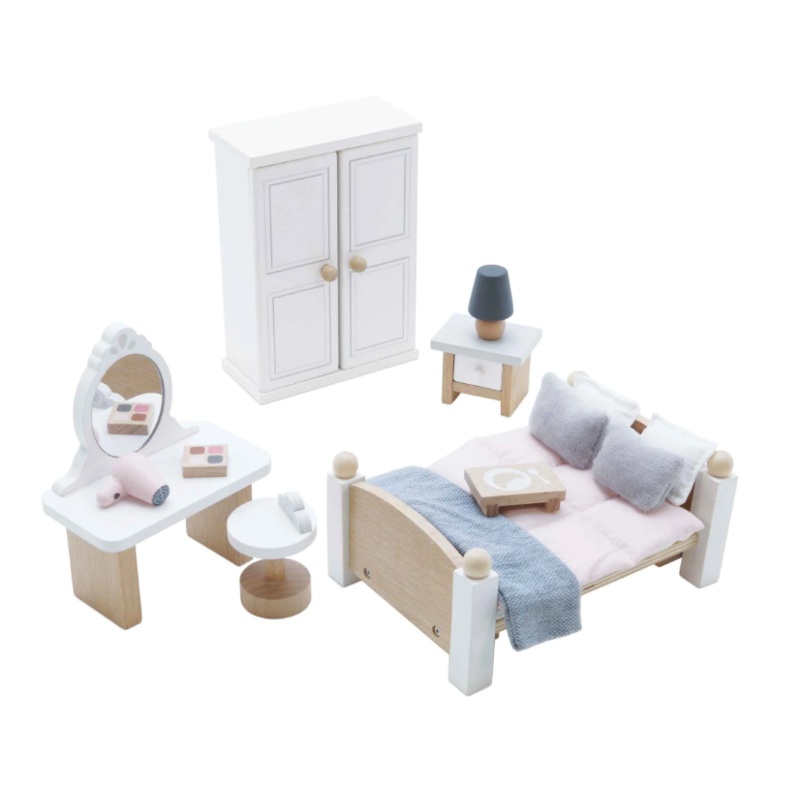 Wooden Dolls House Bedroom