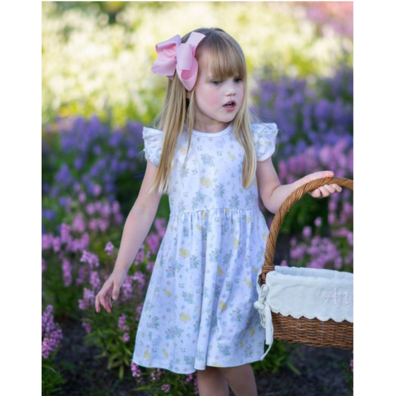 Easter Floral Girl’s Dress Pima Cotton