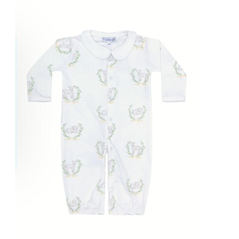 Yellow Lamb Print Converter Gown