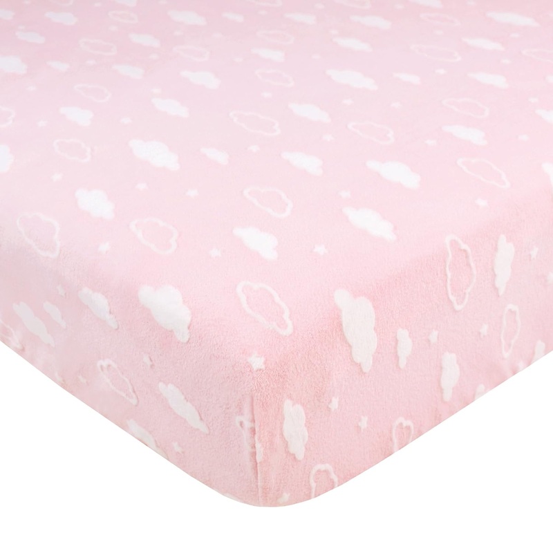 American Baby 3D Heavenly Soft Chenille Sheets – Pink Cloud
