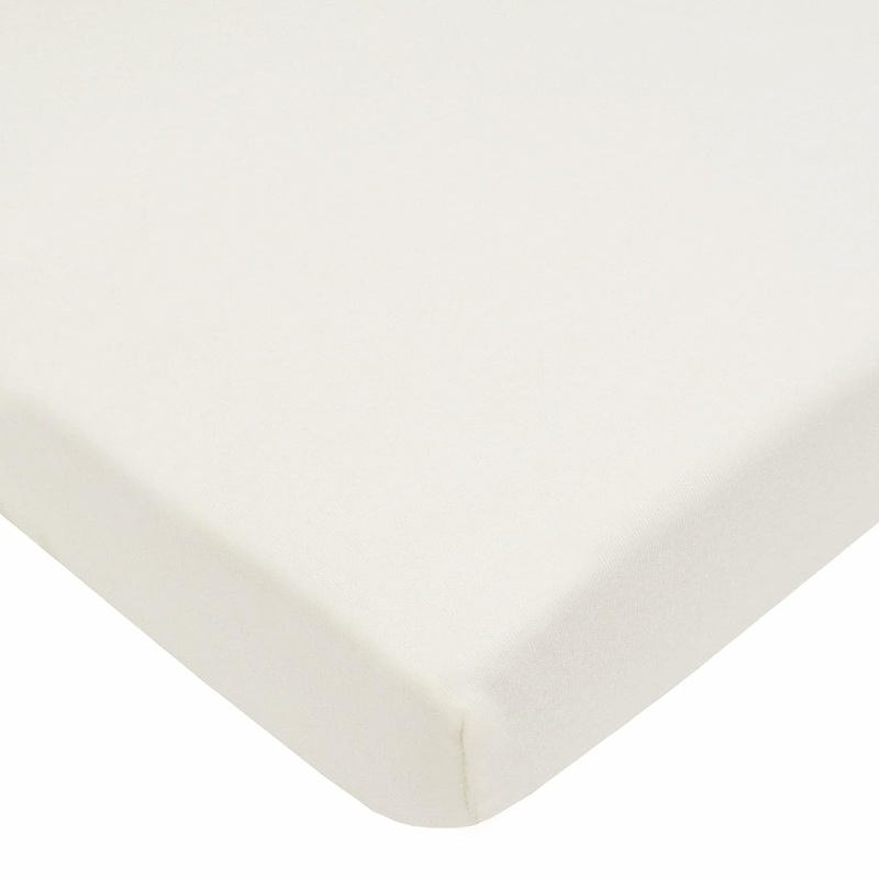 American Baby Portable Crib Jersey Sheet – White