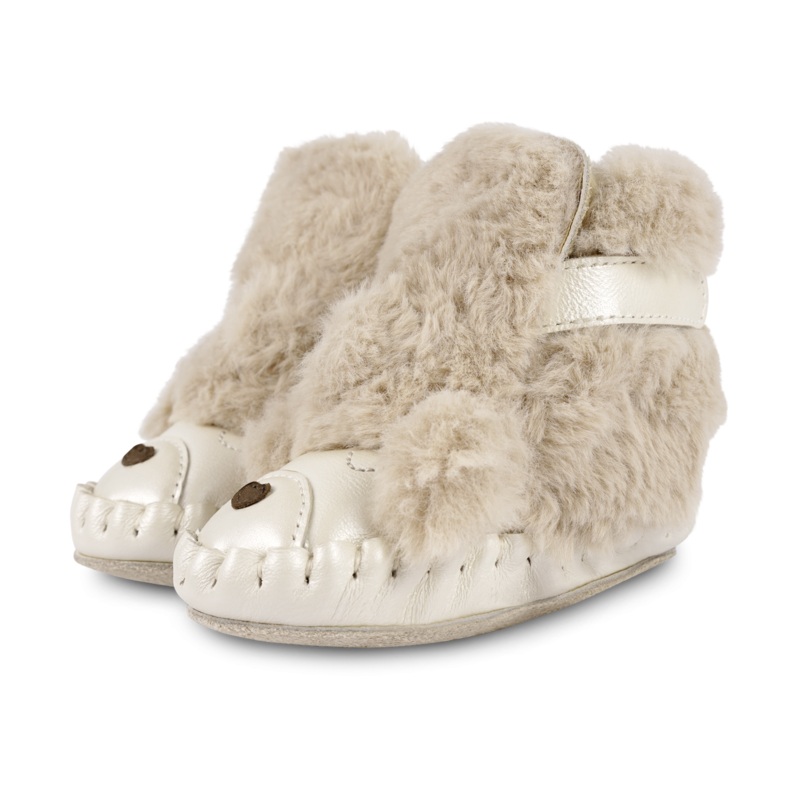 Kapi Exclusive Booties | Poodle | Light Beige Soft Faux Fur