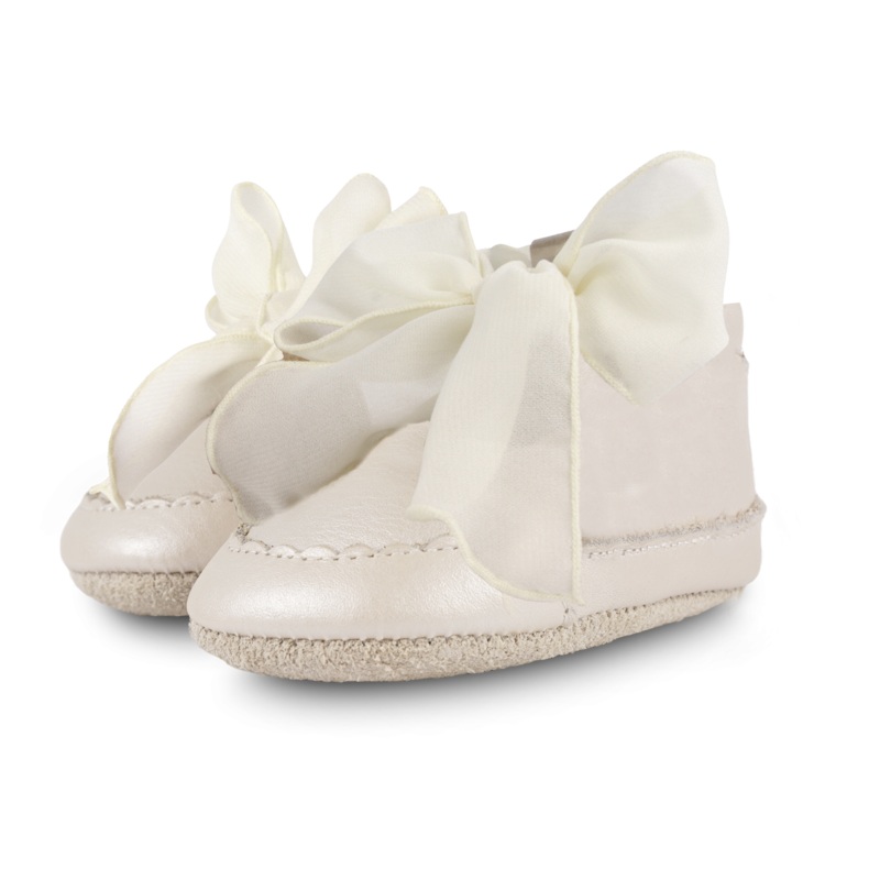 Lonny Sneakers | Off White Metallic Leather