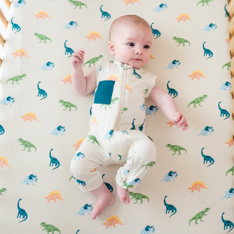 Zippered Sleeveless Romper in Ecru Roar