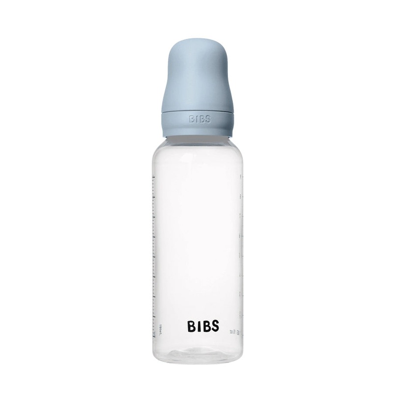 Bibs Baby Bottle Round Latex 1 Pack 270 ml Medium Flow Baby Blue