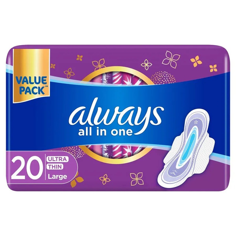 Always Ultra Large Wings Long Day Pads – 20’s