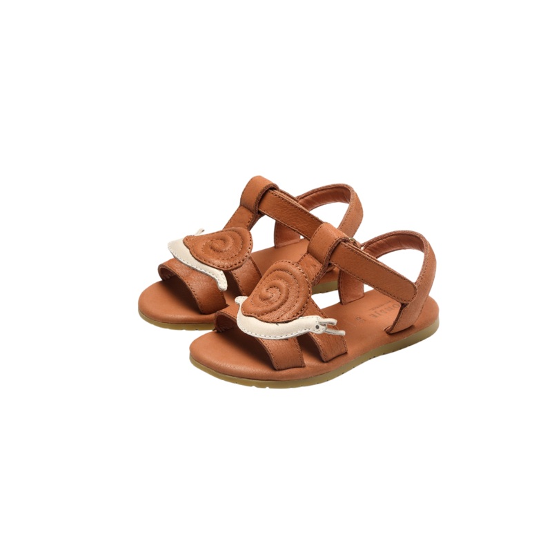 Escar Sandals | Snail | Walnut Leather