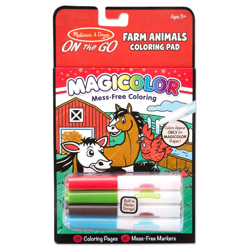 On the Go Magicolor Mess-Free Coloring Pad – Farm Animals