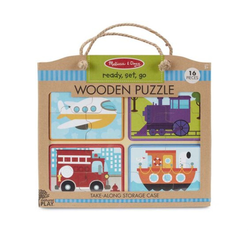 Natural Play Wooden Puzzle: Ready, Set,