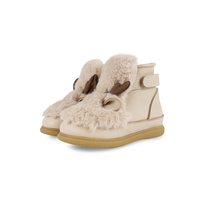 Roumi Shoes | Reindeer | Light Beige Soft Faux Fur