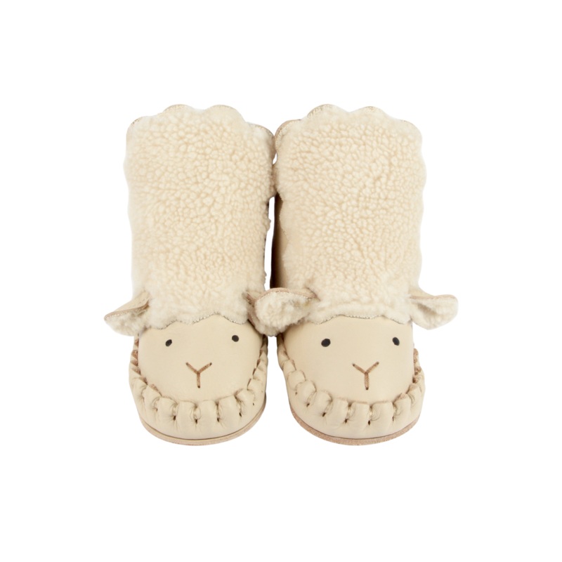 Kapi Exclusive Booties | Lammy | Cream Leather
