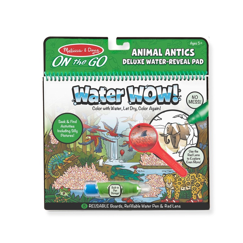Water Wow! Animal Antics Deluxe Water-Reveal Pad – On the Go Travel Activity