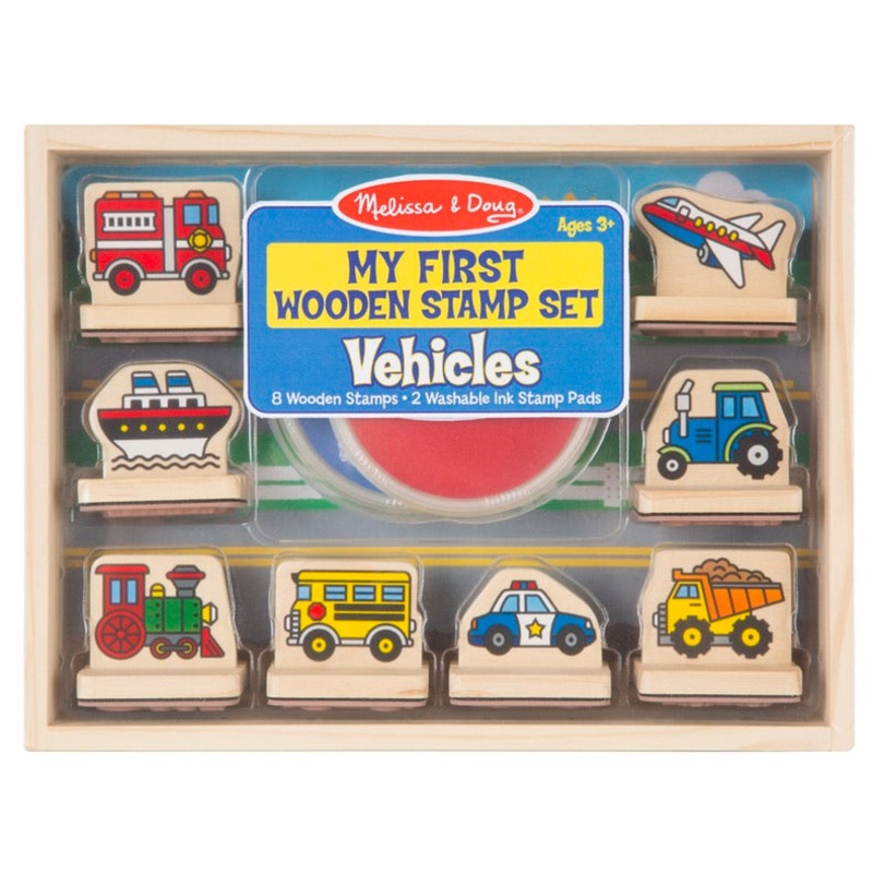 My First Wooden Stamp Set – Vehicles