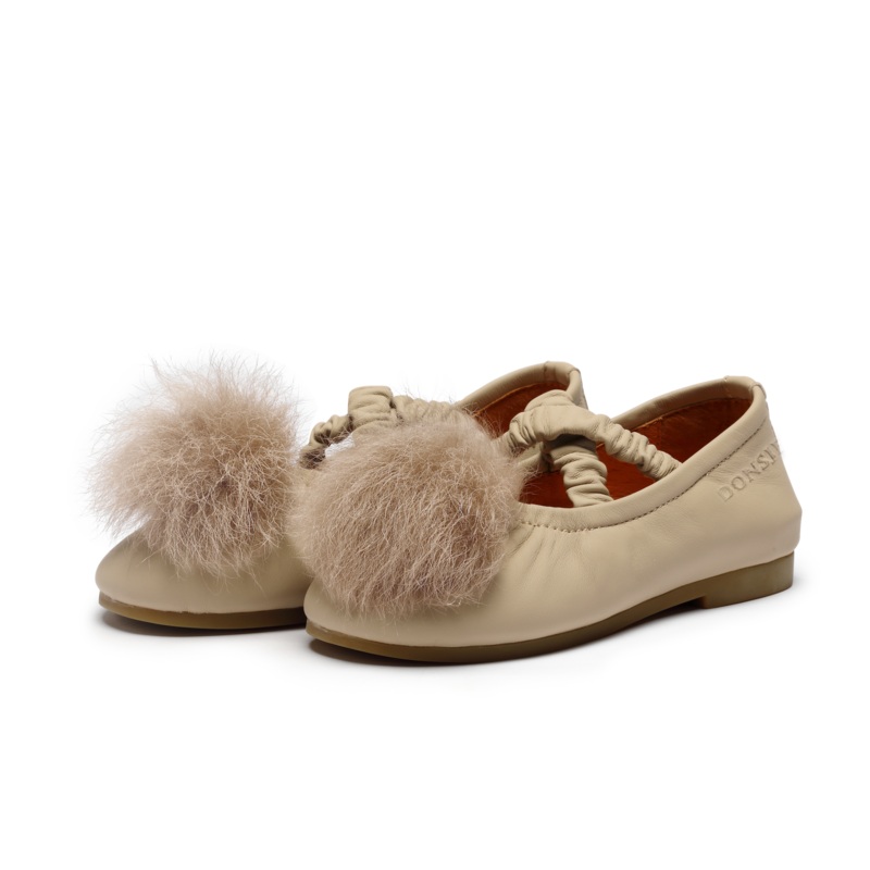 Izebella Ballerinas | Ivory Sheep Leather