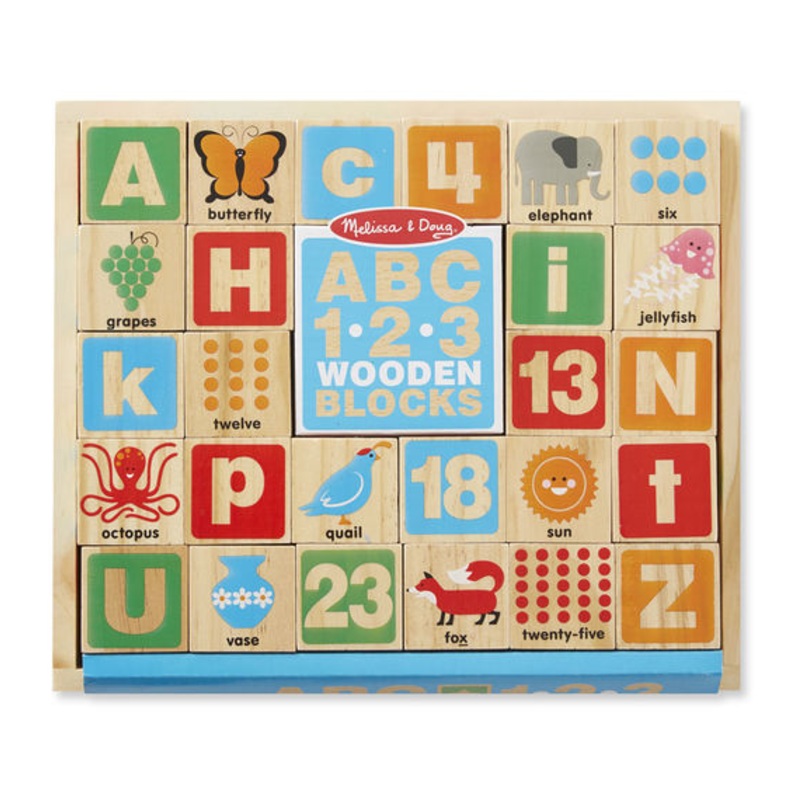 Alphabet 123 Wooden Blocks