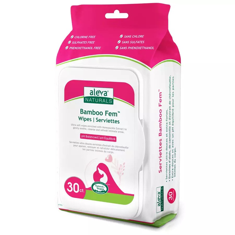Aleva Naturals Maternal Care Bamboo Fem Wipes – 30Pcs