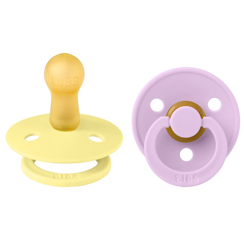 Bibs Colour Latex S2 Pacifier Pack of 2 (Sunshine/Violet Sky)