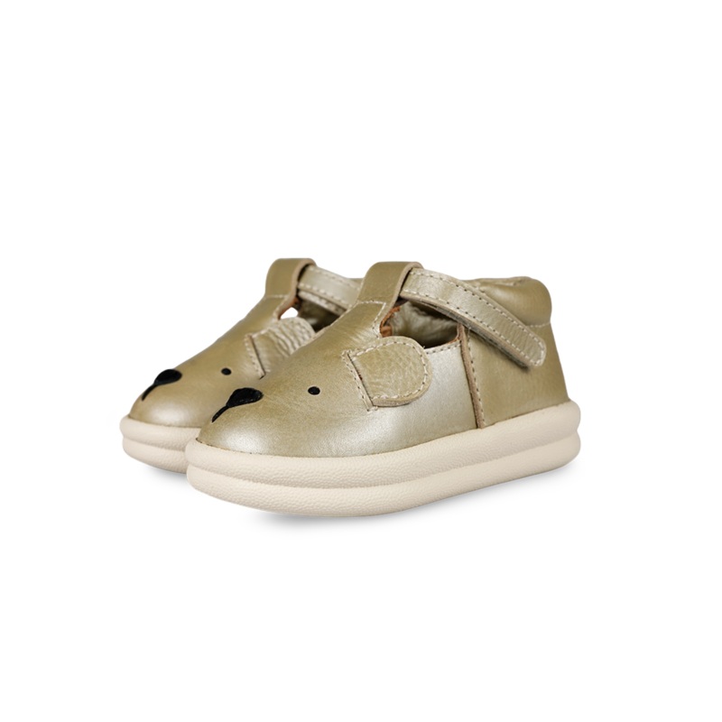 Zilpa Shoes | Bear | Champagne Metallic Leather