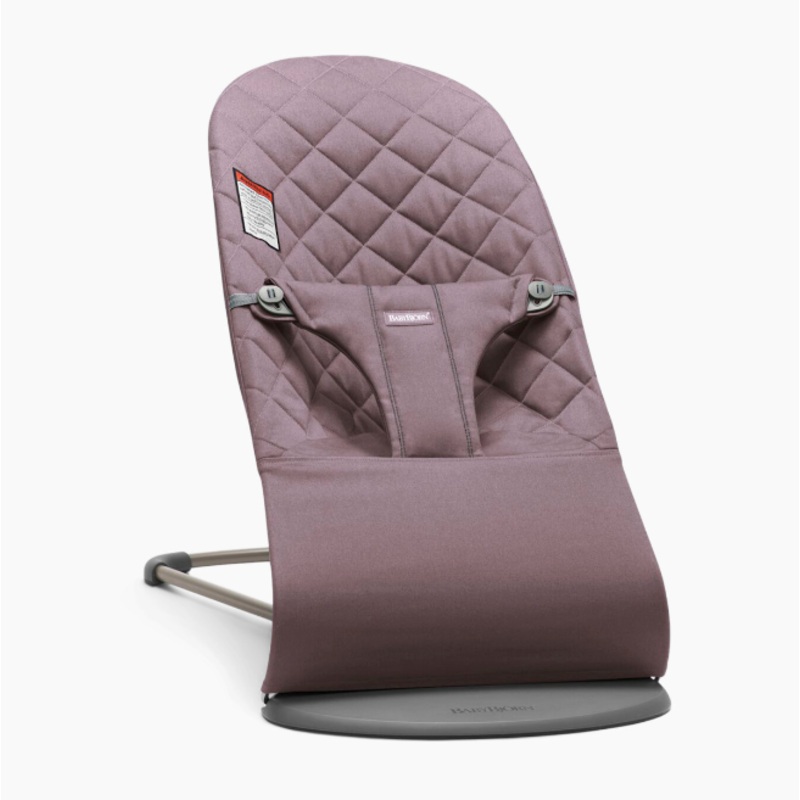 BabyBjorn Bouncer Bliss, Dark Gray Frame, Dark Purple Classic Quilt