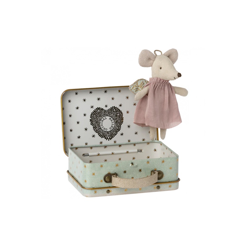 Maileg Angel Mouse In Suitcase