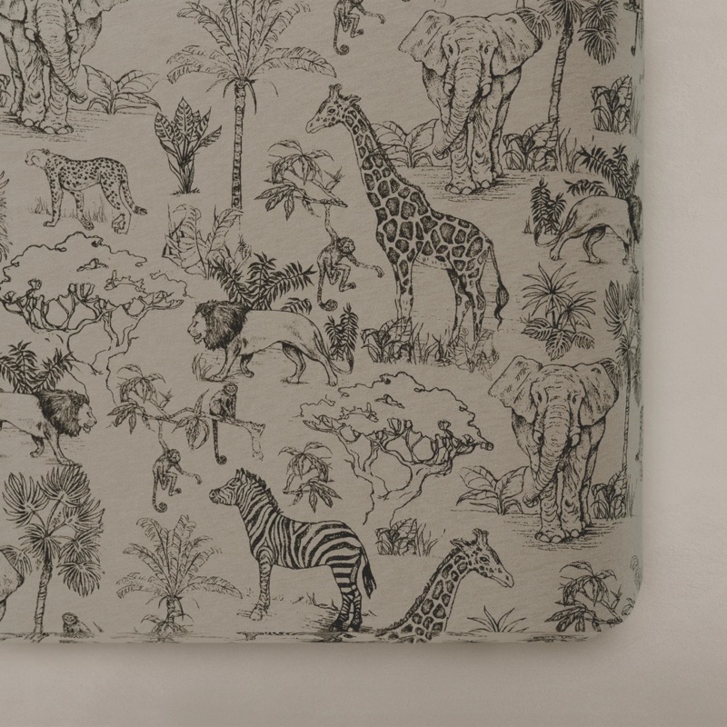 Vintage safari Nursery- Crib sheet