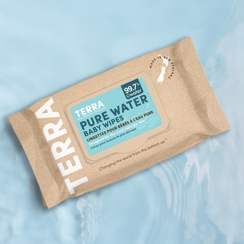 Terra Baby Wipes NZ Water – 840 Wipes