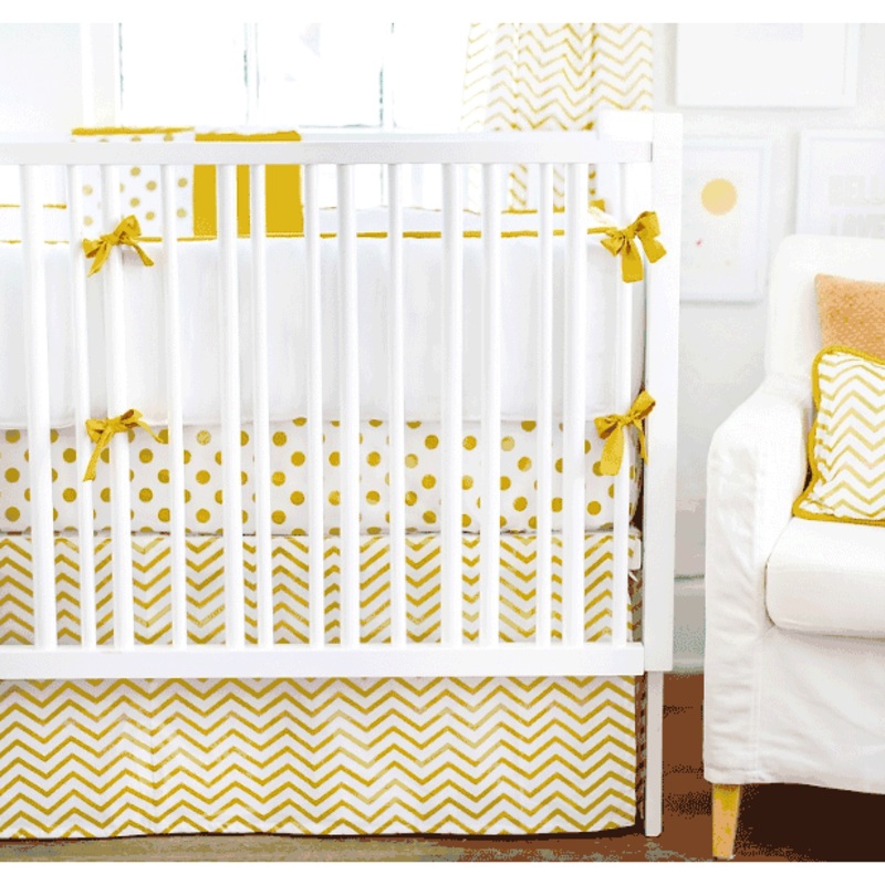New Arrivals Gold Rush 2 Piece Crib Bedding Set