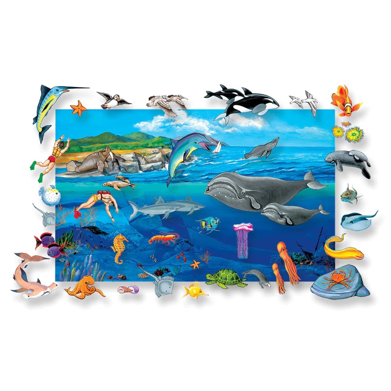 Sea Life Figures with Background Felt