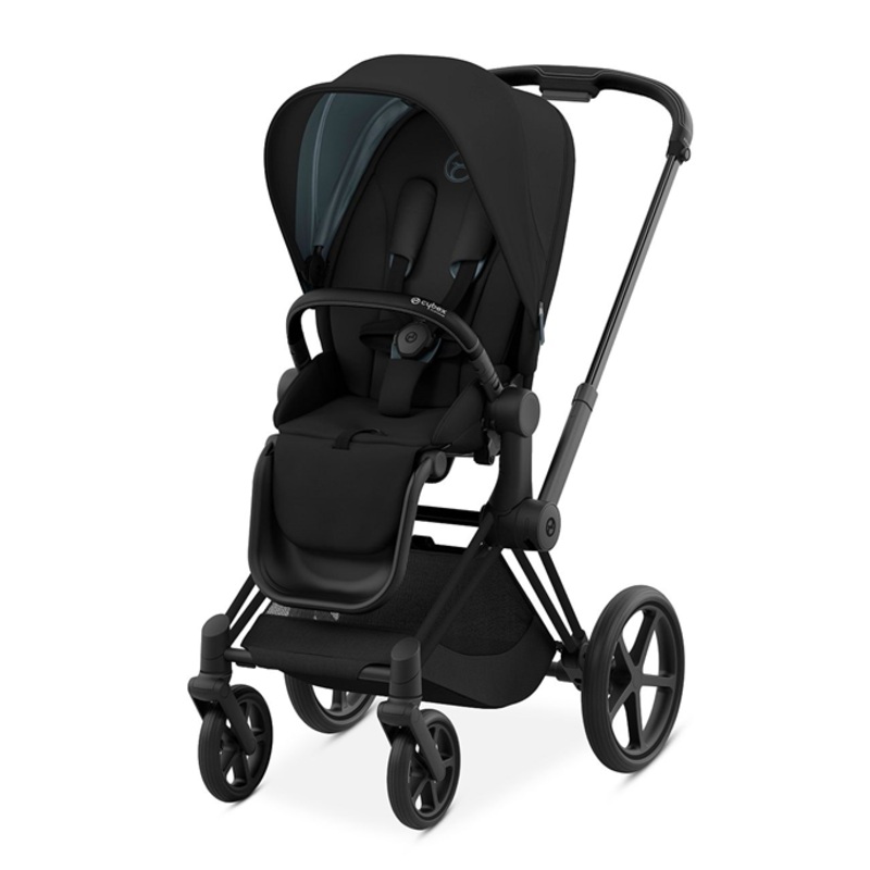 Priam Stroller – Matte Black Frame & Sepia Black Seat Pack