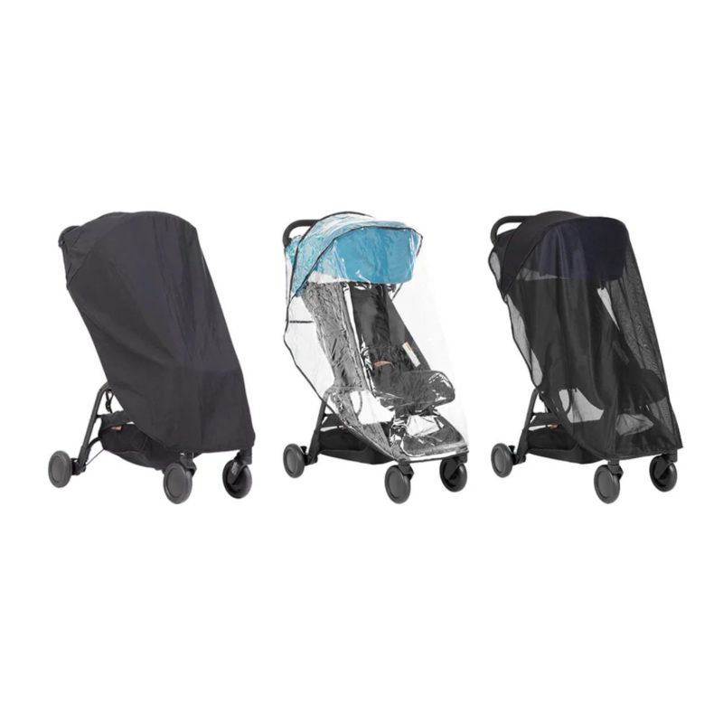 Mountain Buggy Nano All Weather Cover Set, Clear and Black