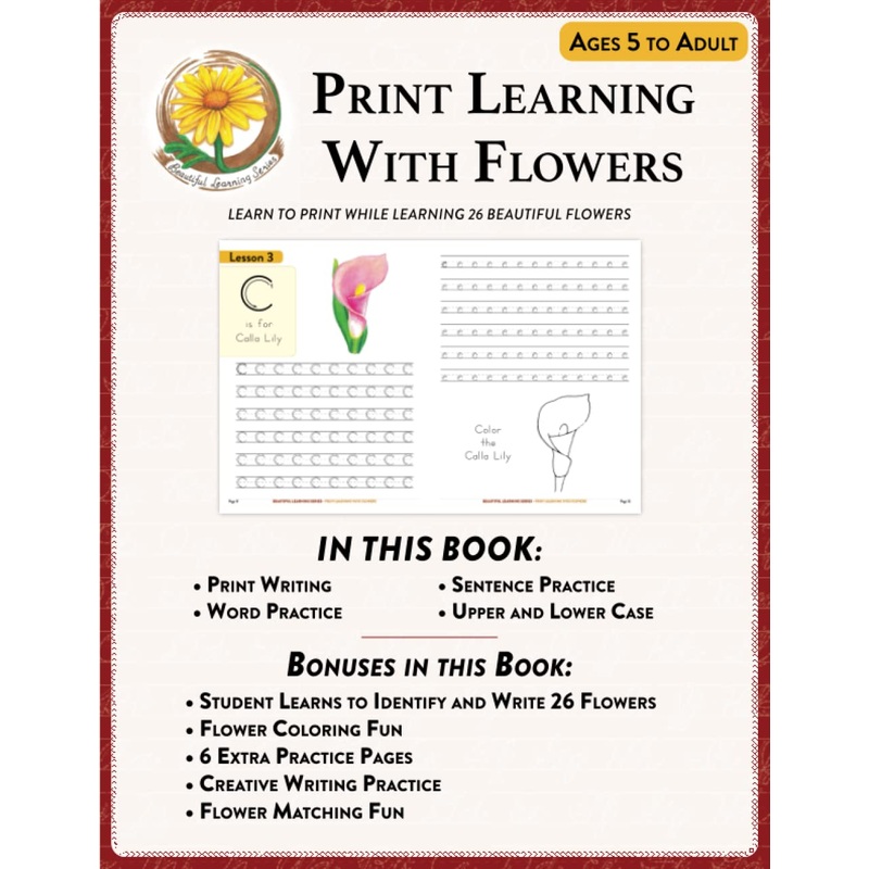 Print Learning With Flowers