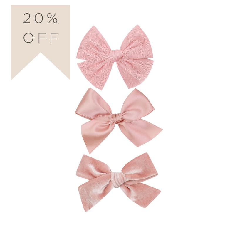 Bow 3 Pack: Bubblegum Clips